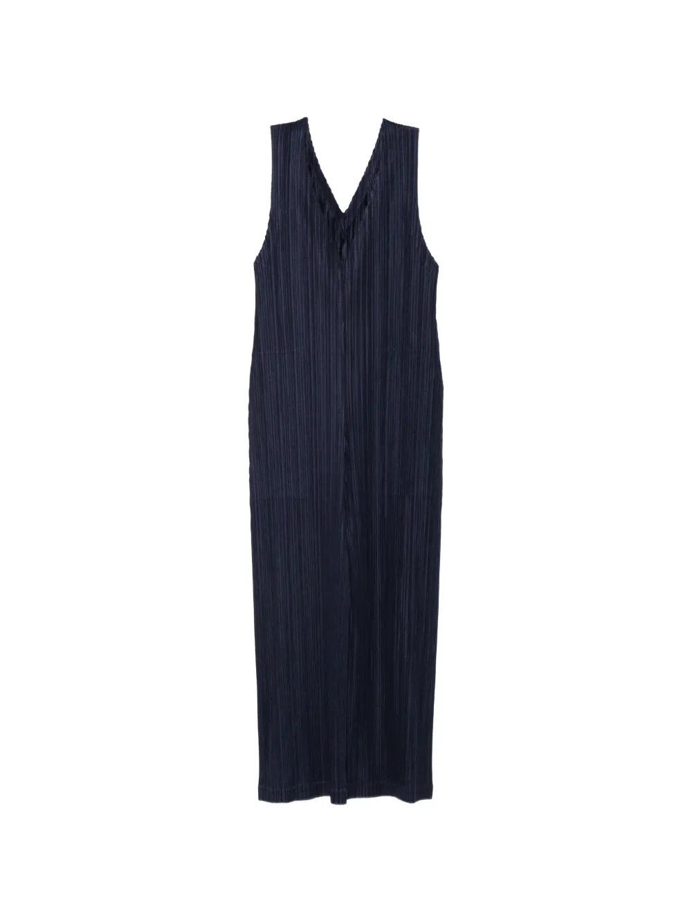 Pleats Please Issey Miyake pleated V-neck jumpsuit