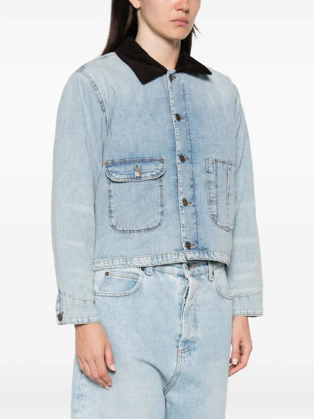 RE DONE Canyon denim jack Blauw