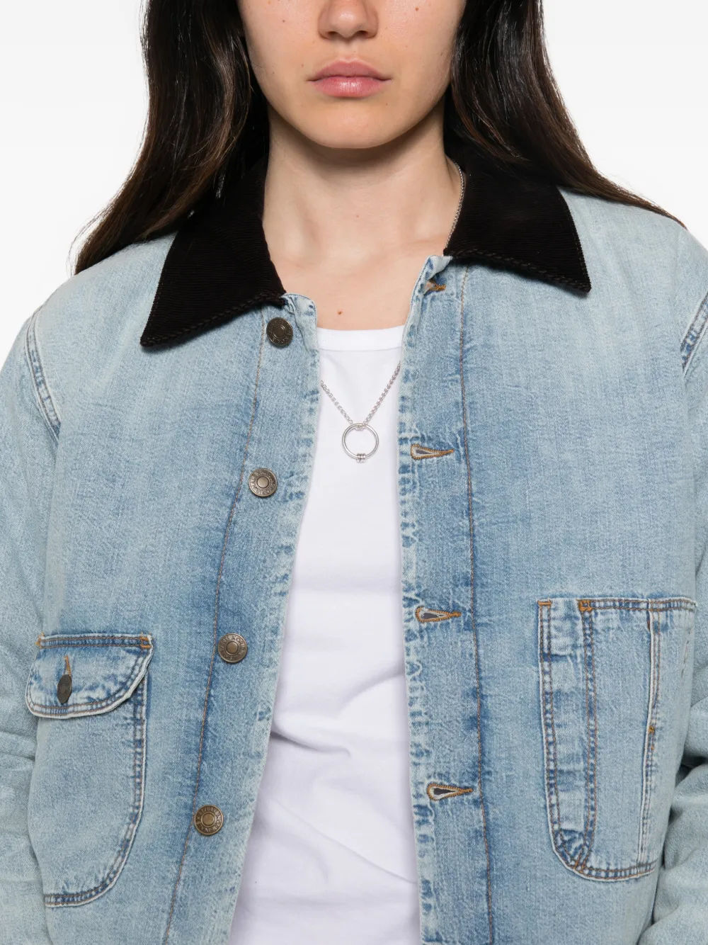 RE DONE Canyon denim jack Blauw