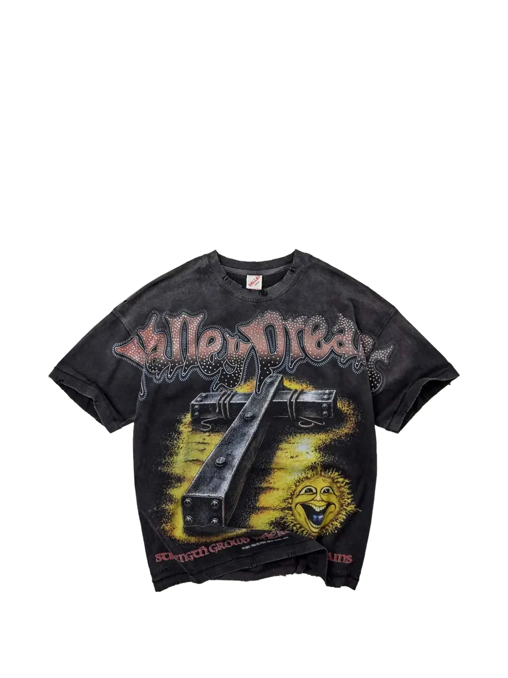 Vale graphic-print distressed T-shirt