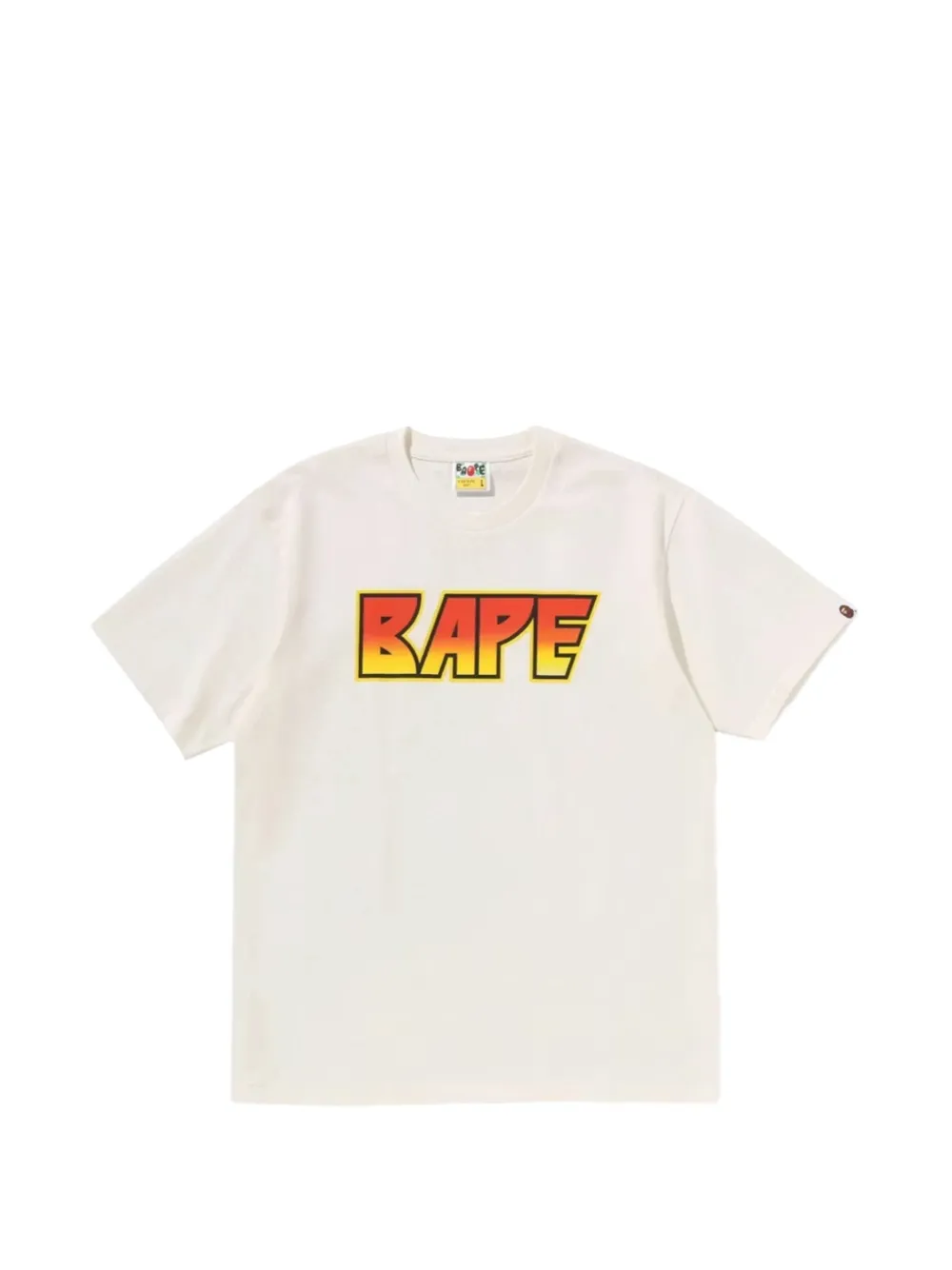 A BATHING APE® 베이프 키스 로고 프린트 티셔츠 | 화이트 | Image 1