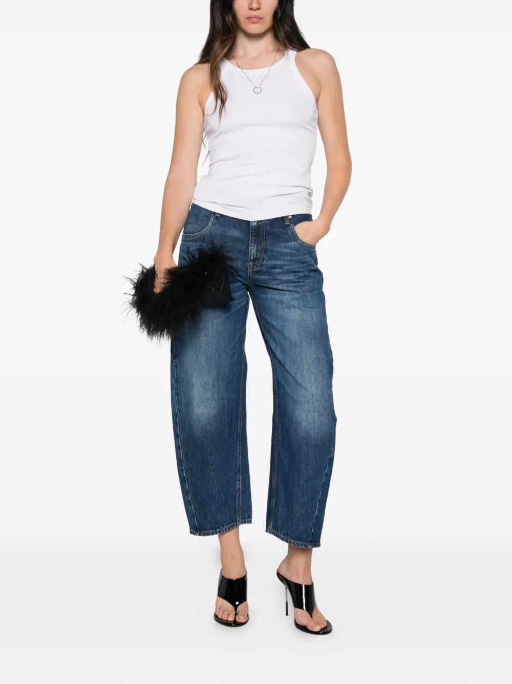 Cycle Aida jeans met vervaagd effect Blauw