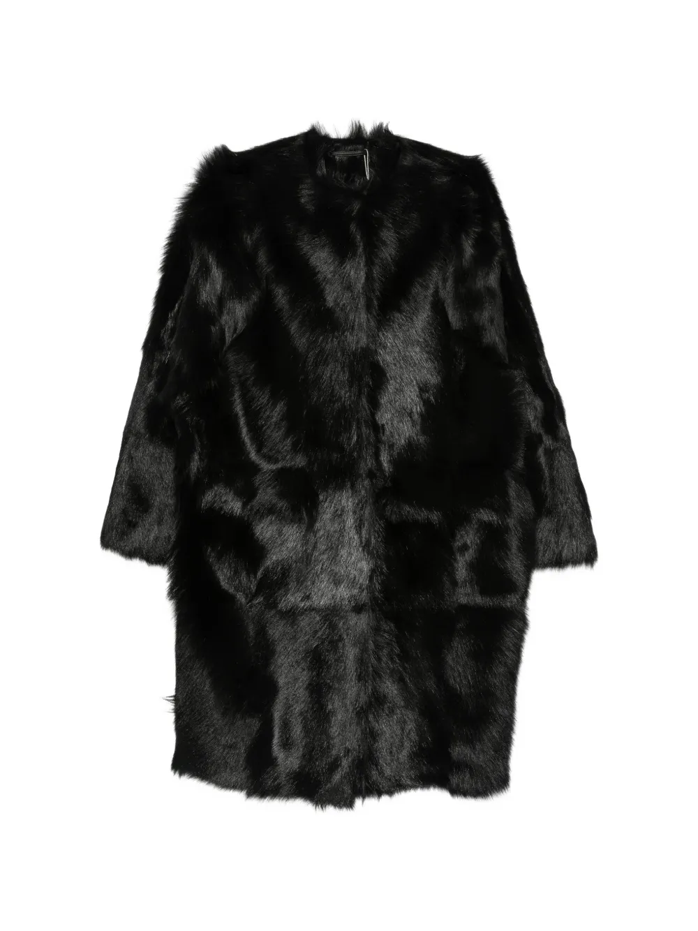 Totême Faux-fur Coat In Black
