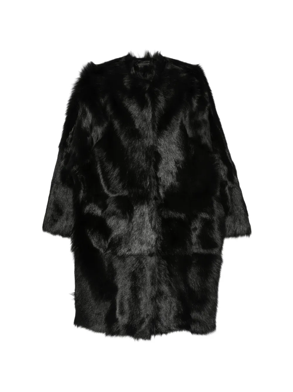 TOTEME faux-fur coat - Schwarz