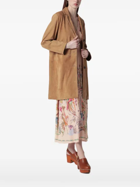 SWD BY S.W.O.R.D. single-breasted suede coat