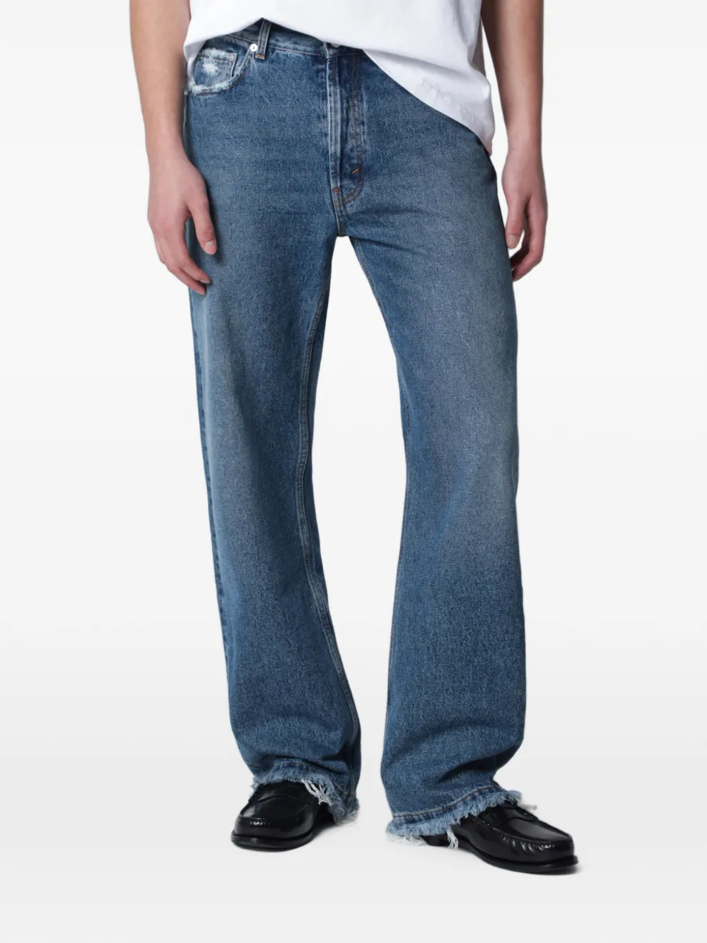 Séfr frayed-cut regular jeans - Blu