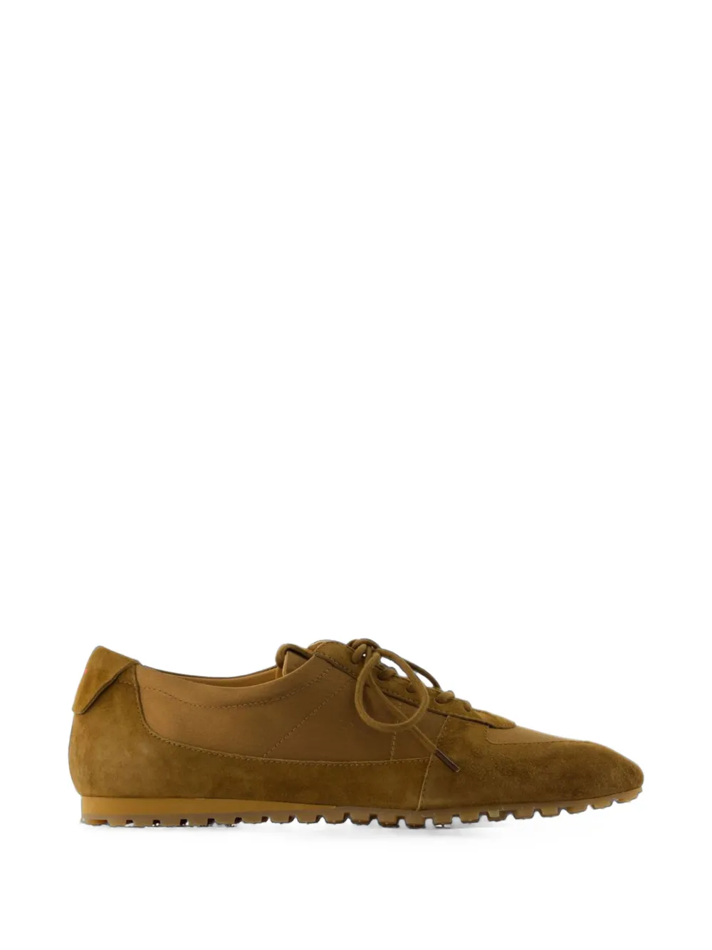 Aeyde Uma Paneled Suede Sneakers In Brown