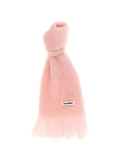 Jil Sander écharpe fine en laine mélangée