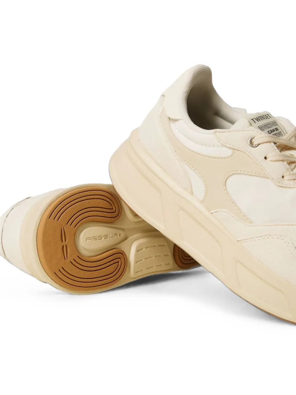TWINSET Fessura running trainers Beige