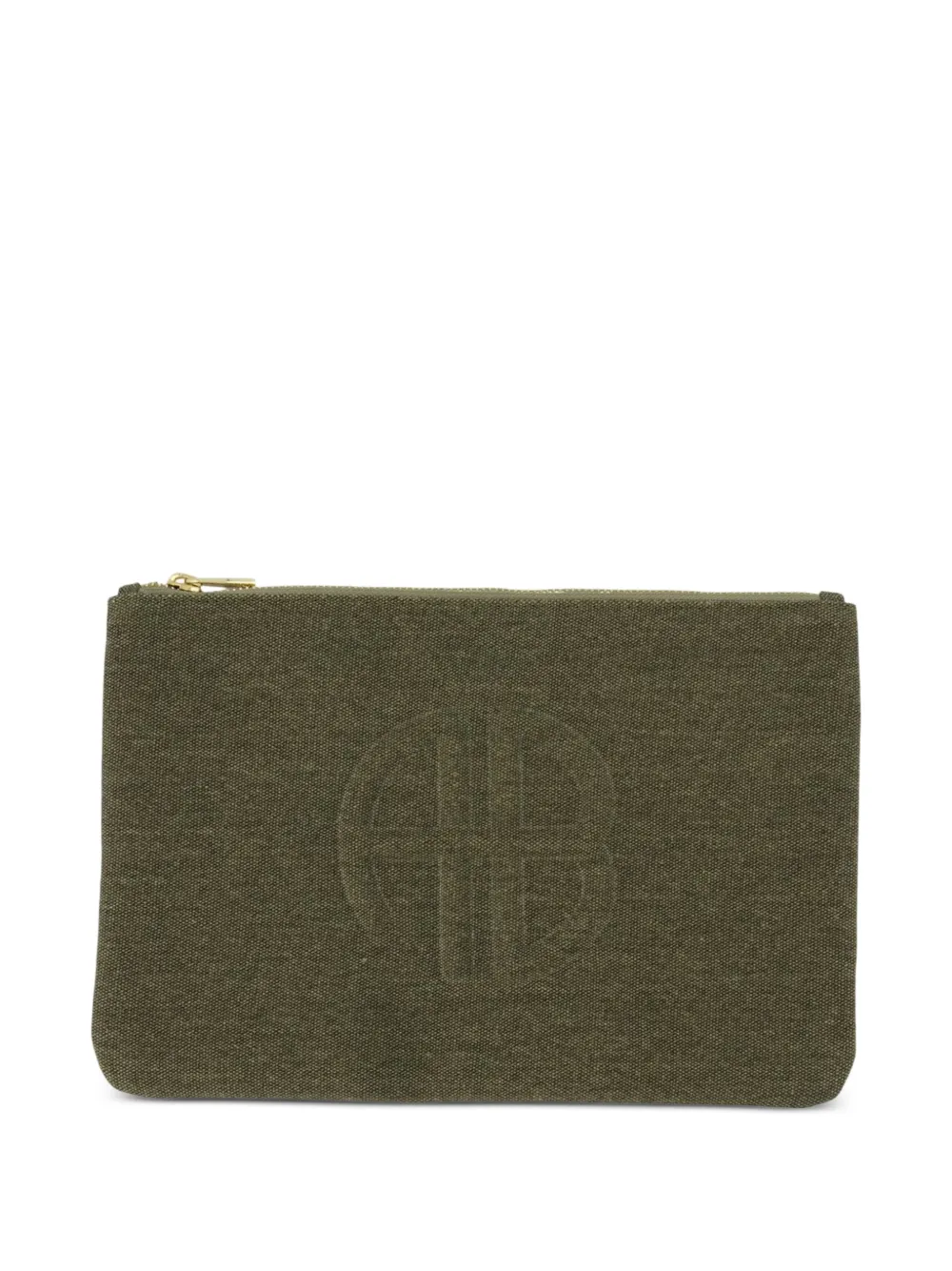 ANINE BING Lili logo-embroidered pouch - Verde