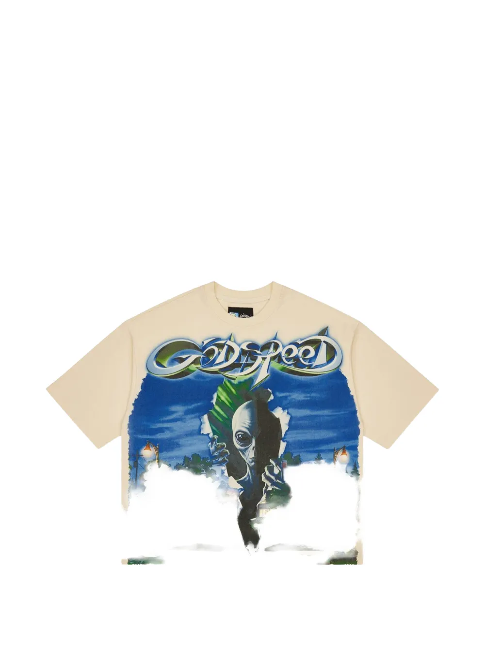 GODSPEED Neighborhood Watch graphic-print T-shirt - Toni neutri
