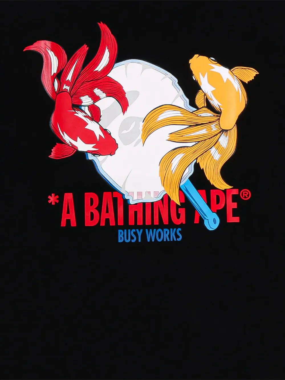 A BATHING APE Goldfish Scooping T-shirt Zwart