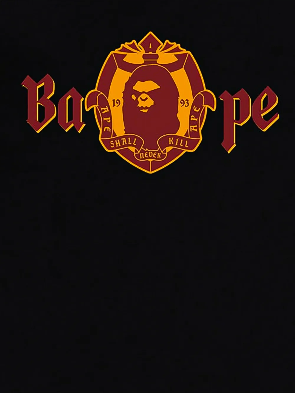 A BATHING APE T-shirt met logoprint Zwart