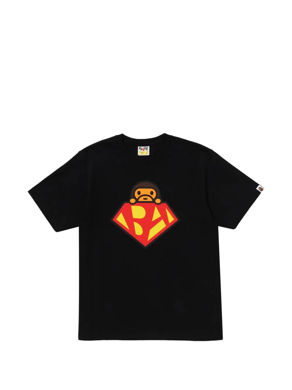 A BATHING APE® 베이비 마일로 그래픽 프린트 티셔츠 | 블랙 | Image 1