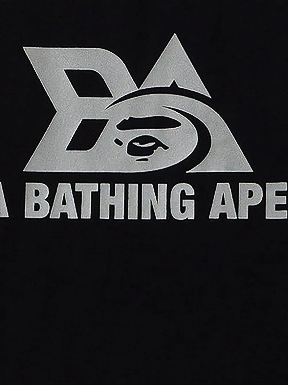A BATHING APE T-shirt met reflecterend logo Zwart