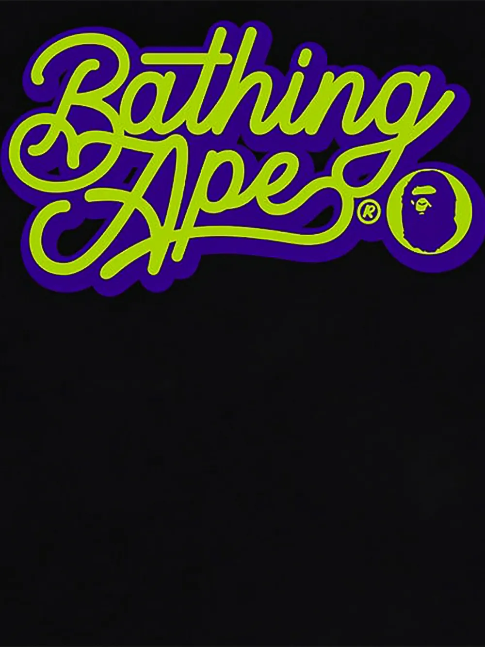 A BATHING APE T-shirt met logoprint Zwart