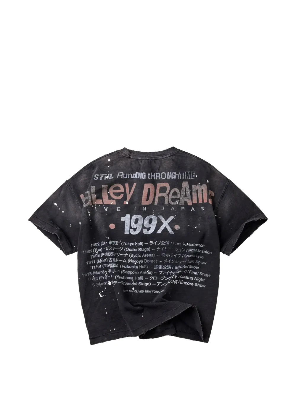 Vale T-shirt met grafische print Zwart