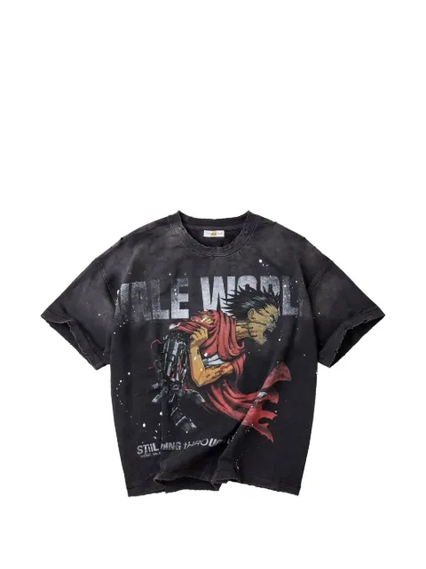 Vale graphic-print distressed T-shirt