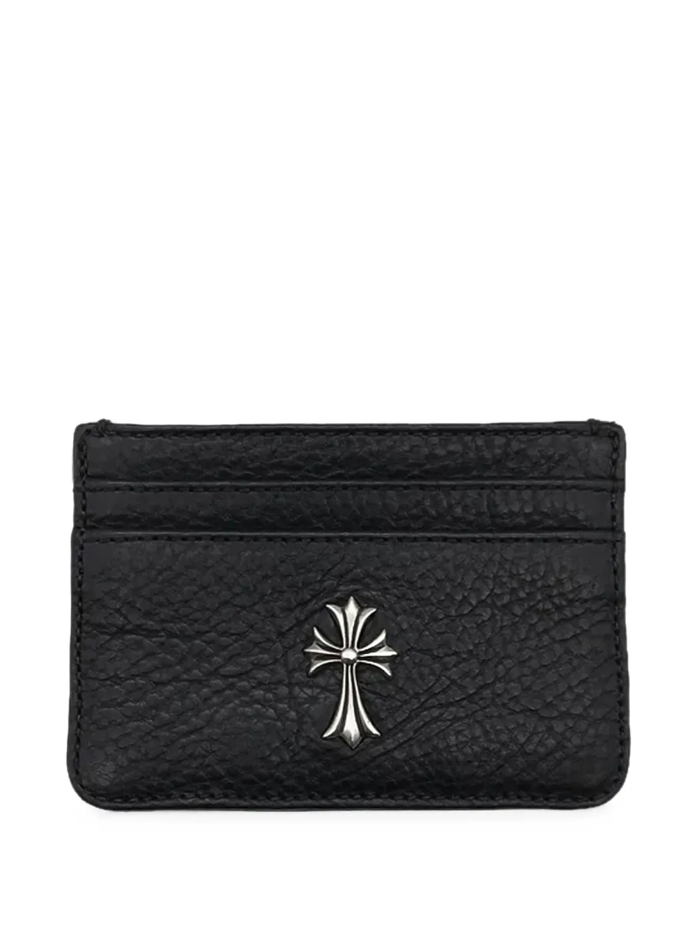 Chrome Hearts cross-plaque leather cardholder