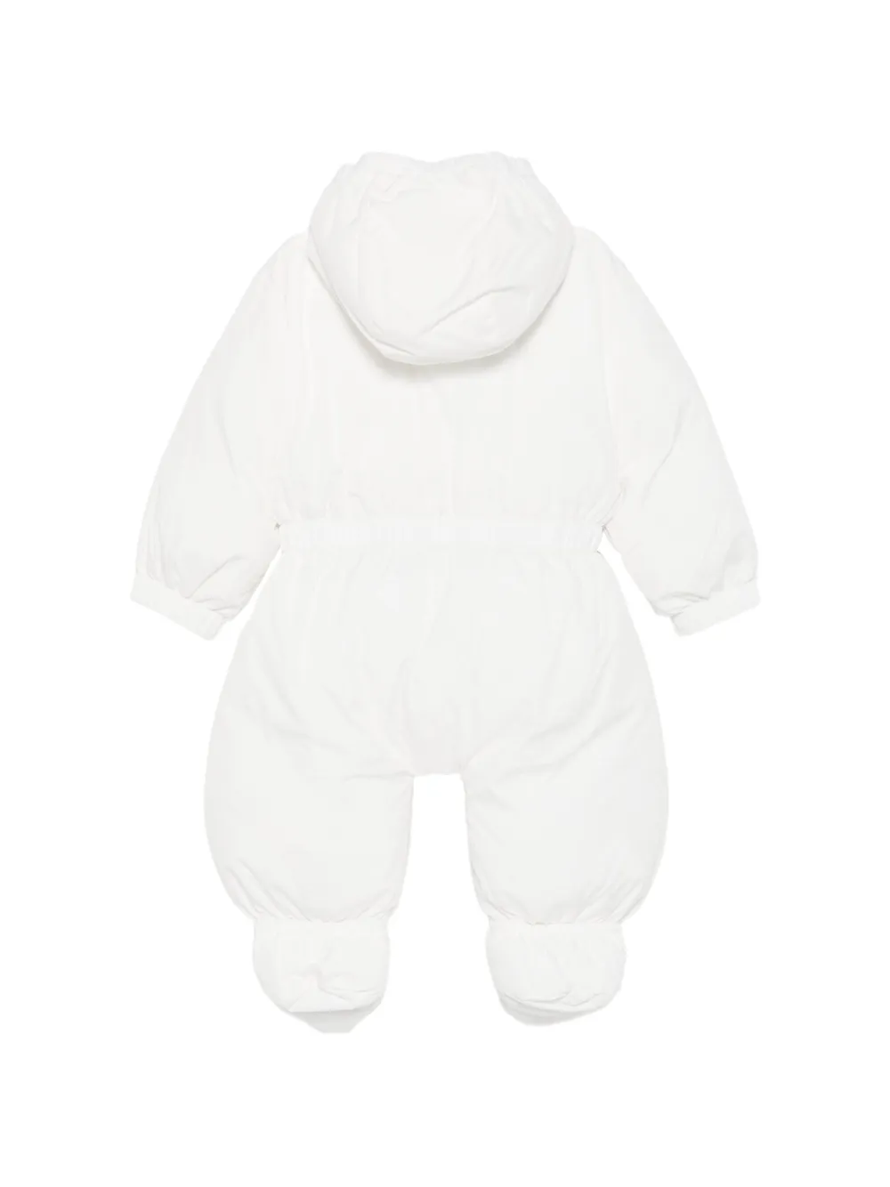 Elisabetta Franchi La Mia Bambina hooded logo-button snowsuit Wit