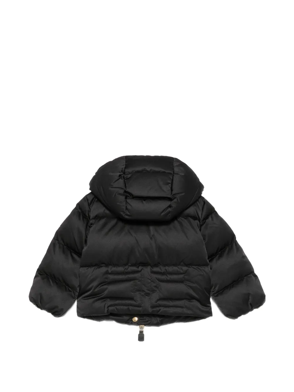 Elisabetta Franchi La Mia Bambina hooded quilted jacket Zwart