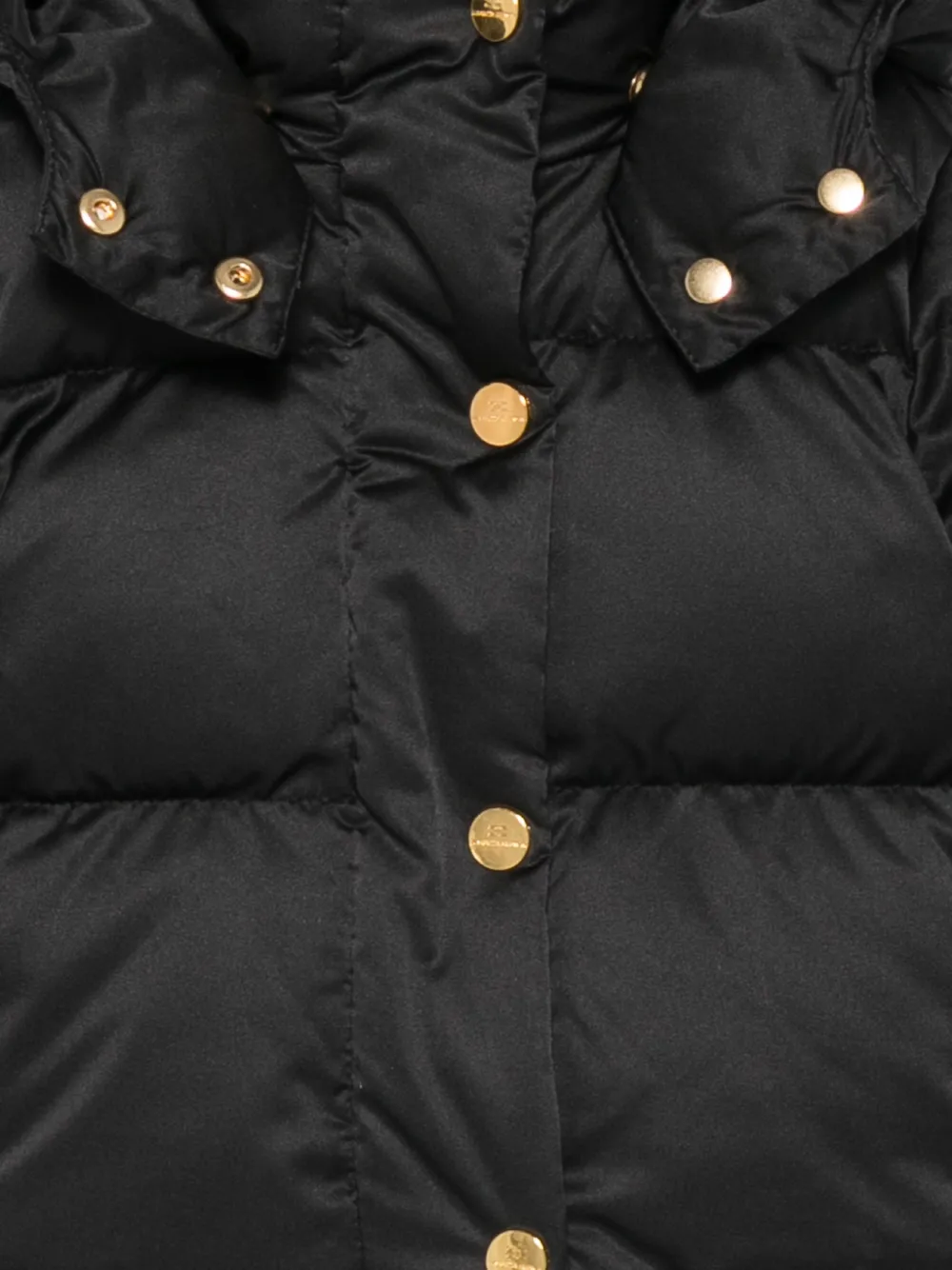 Elisabetta Franchi La Mia Bambina hooded quilted jacket Zwart