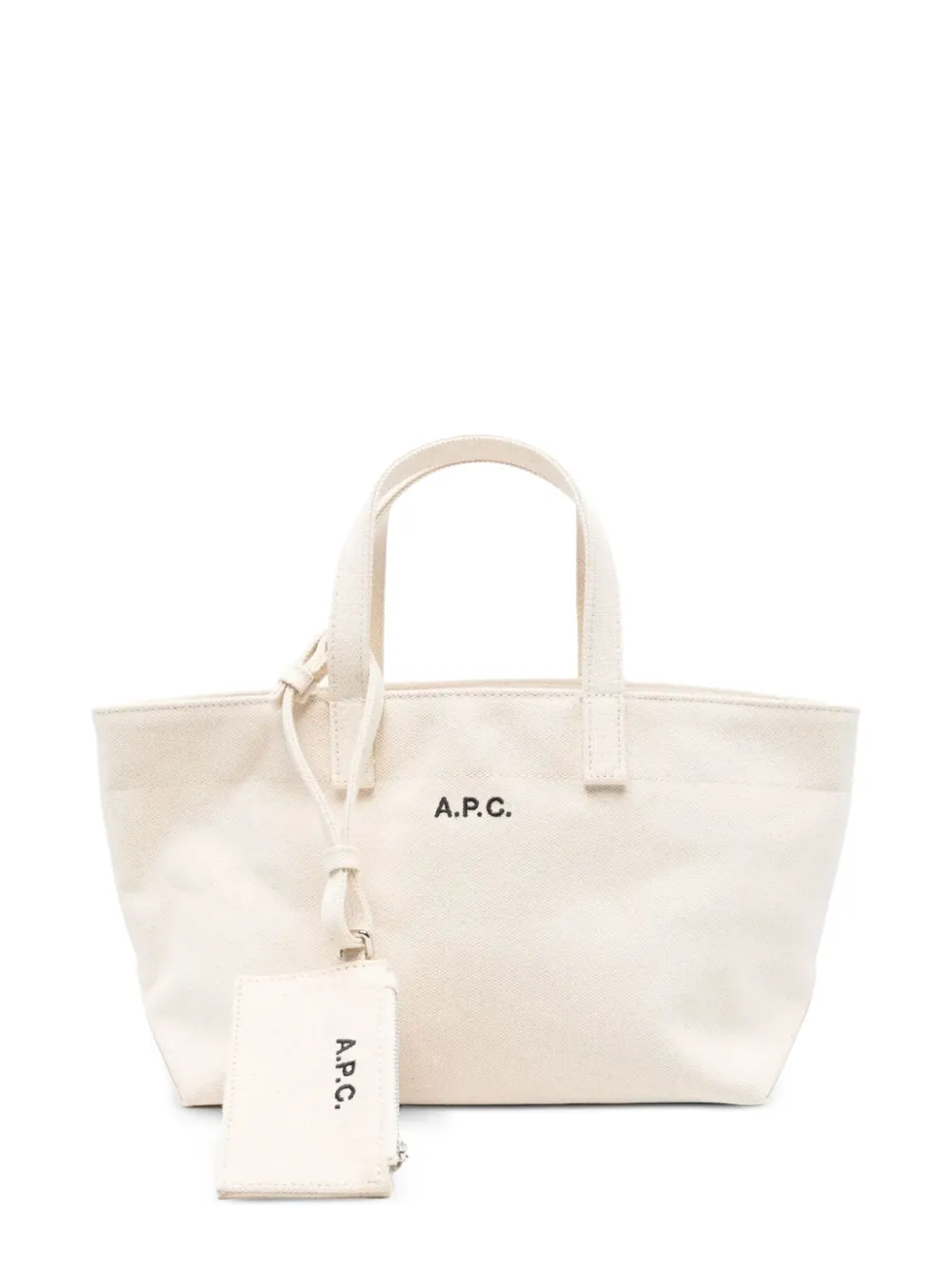 A.P.C. small Le Drummer logo-print tote bag | Neutrals | Image 1