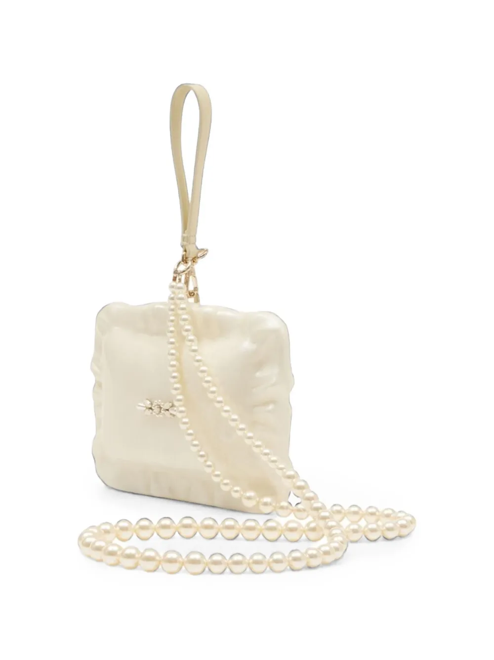 Simone Rocha Pillowcase Faux-pearl-embellished Clutch Bag in White, view 2