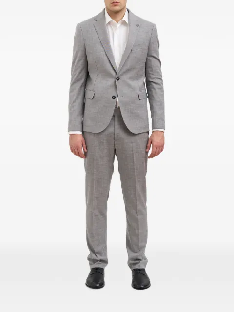Daniele Alessandrini mélange-effect single-breasted suit