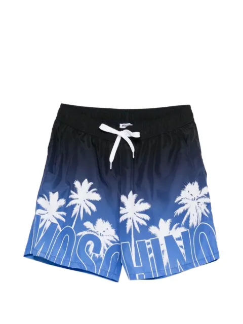 Moschino palm-tree-print swim shorts