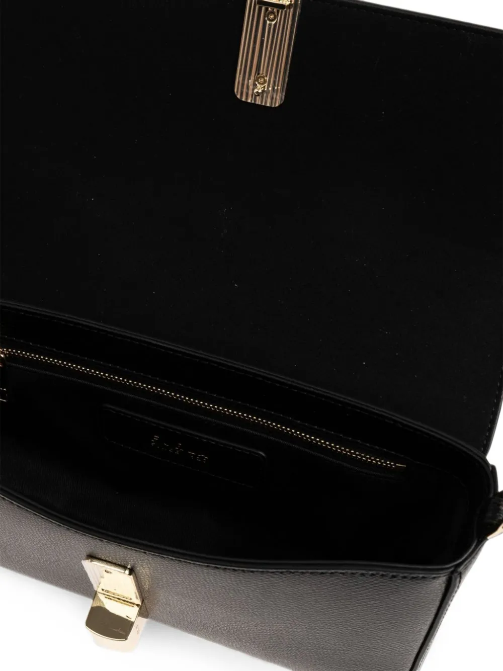 Furla Kleine Iride crossbodytas van leer met textuur Zwart