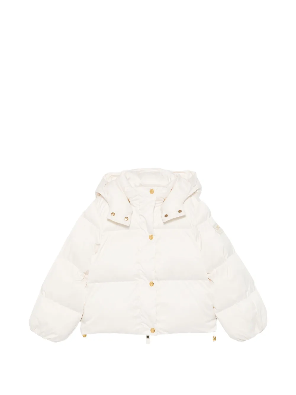 Elisabetta Franchi La Mia Bambina quilted hooded jacket - Bianco