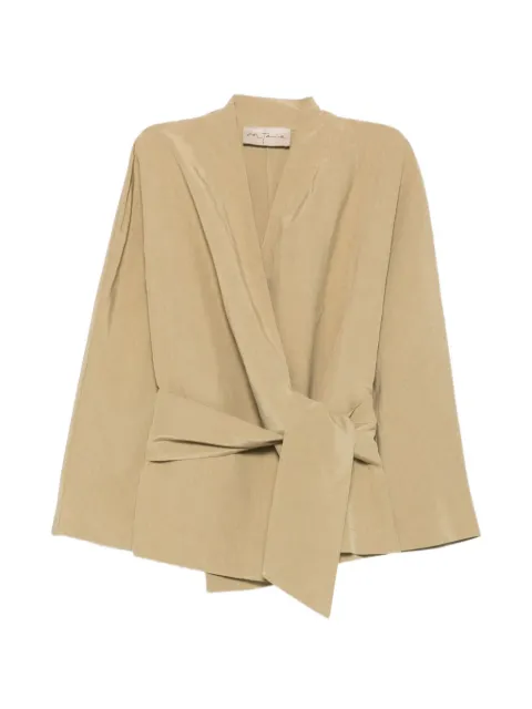 Cortana Simona wrap-style belted jacket