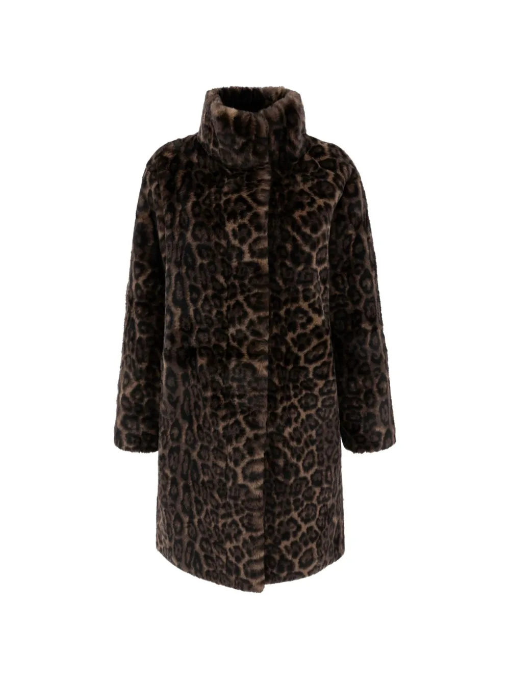 Apparis Blair leopard-print faux-fur coat - Marrone