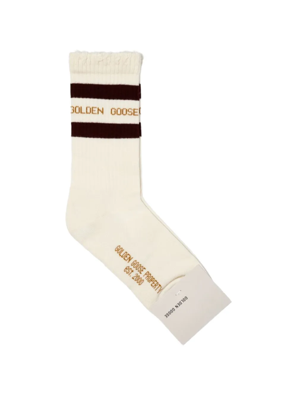 Golden Goose logo-print striped socks