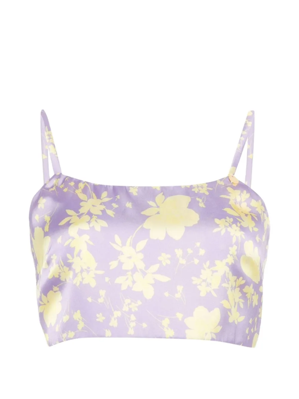 Catalina floral-print tie-back top