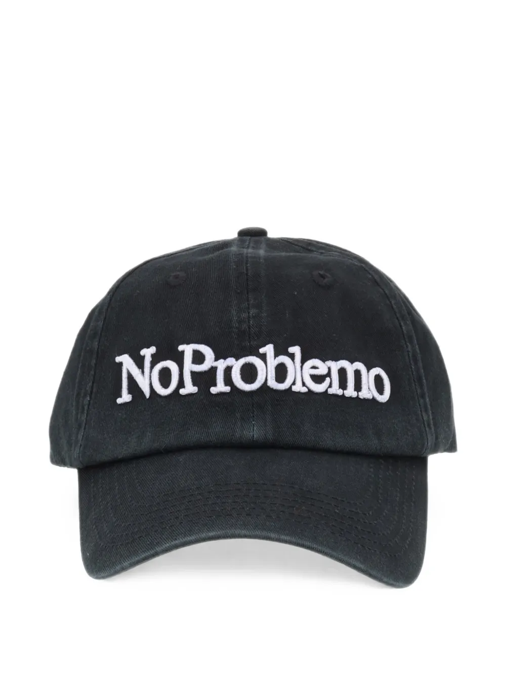 No Problemo Logo-embroidered Baseball Cap In Black