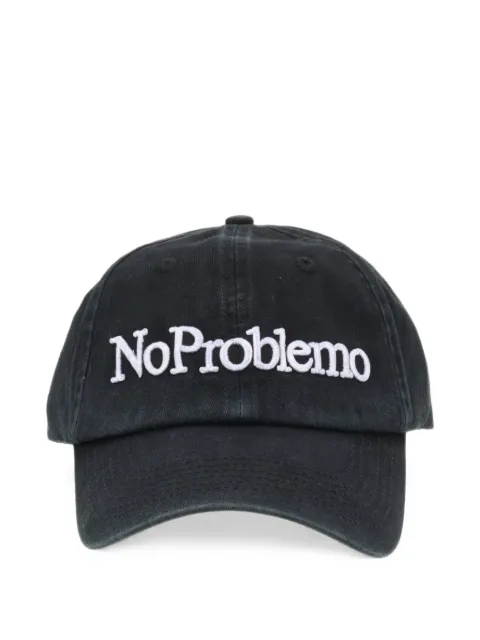 NO PROBLEMO logo-embroidered baseball cap
