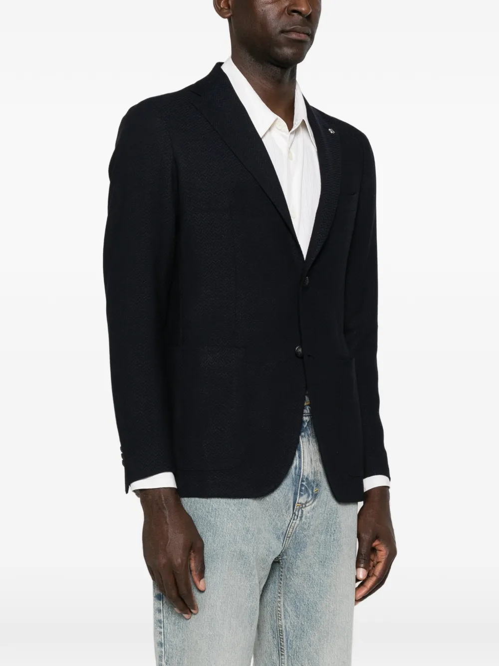 Tagliatore Blazer met enkele rij knopen Blauw
