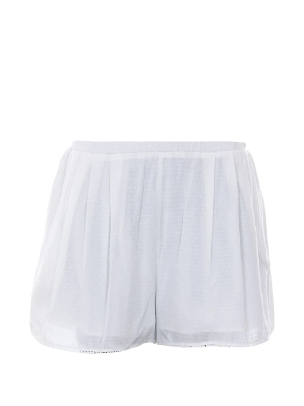 Eleh Embroidered Cotton Shorts In White