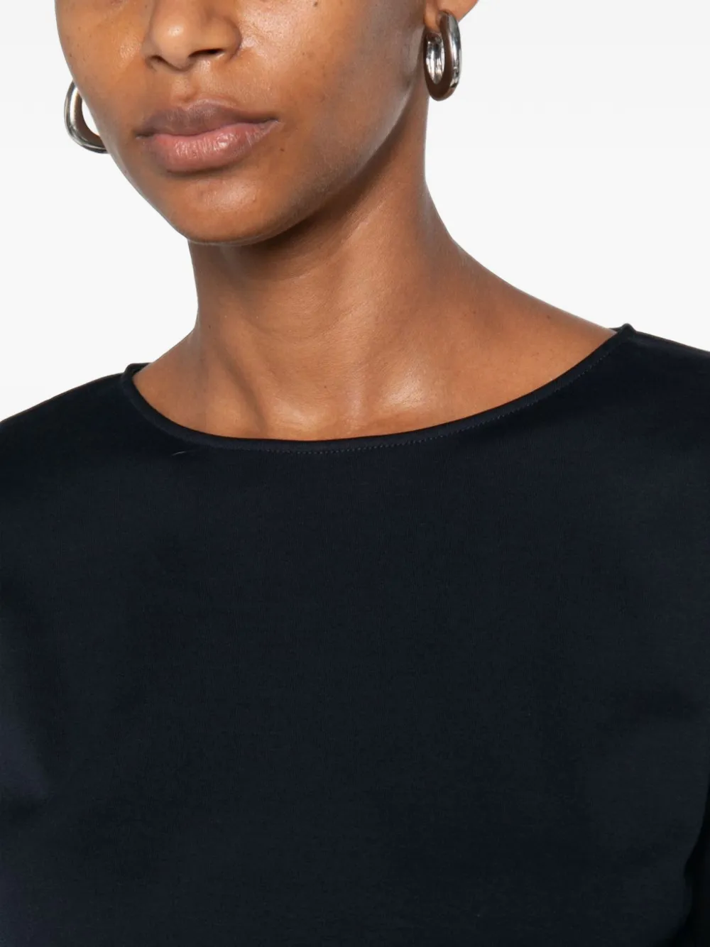 SHIRT C ZERO T-shirt met ronde hals en rechte zoom Zwart