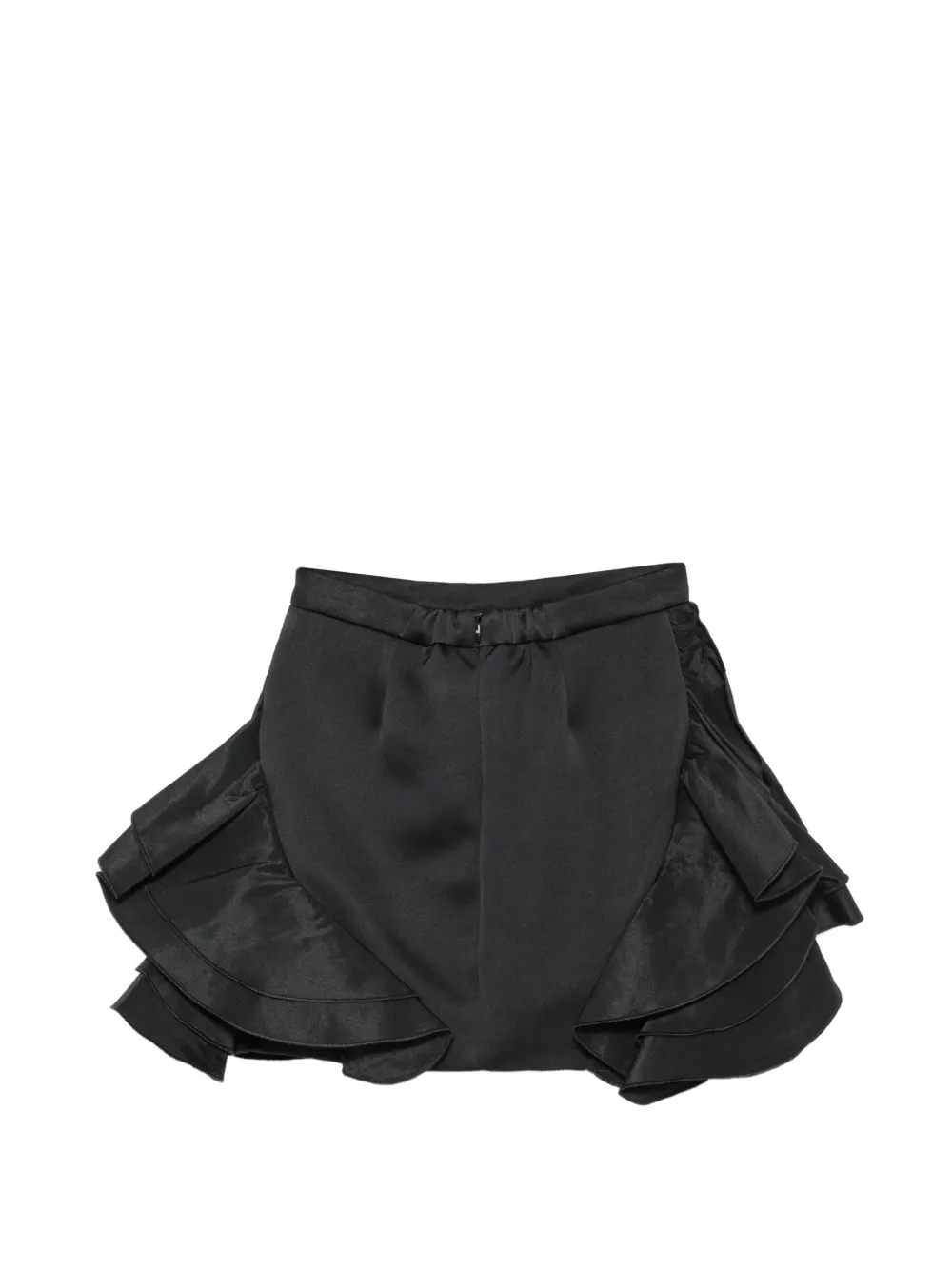 Elisabetta Franchi La Mia Bambina Rok met ruches en satijnen afwerking Zwart