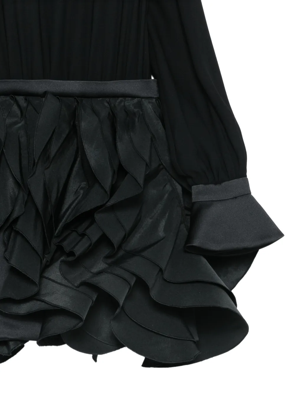 Elisabetta Franchi La Mia Bambina Jurk met ruches Zwart