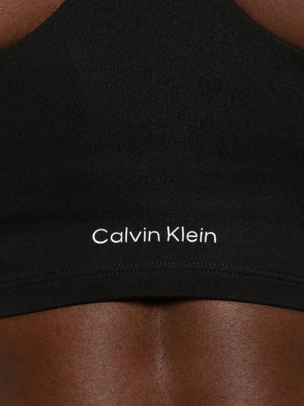 Calvin Klein Top met racerback en logo-print Zwart