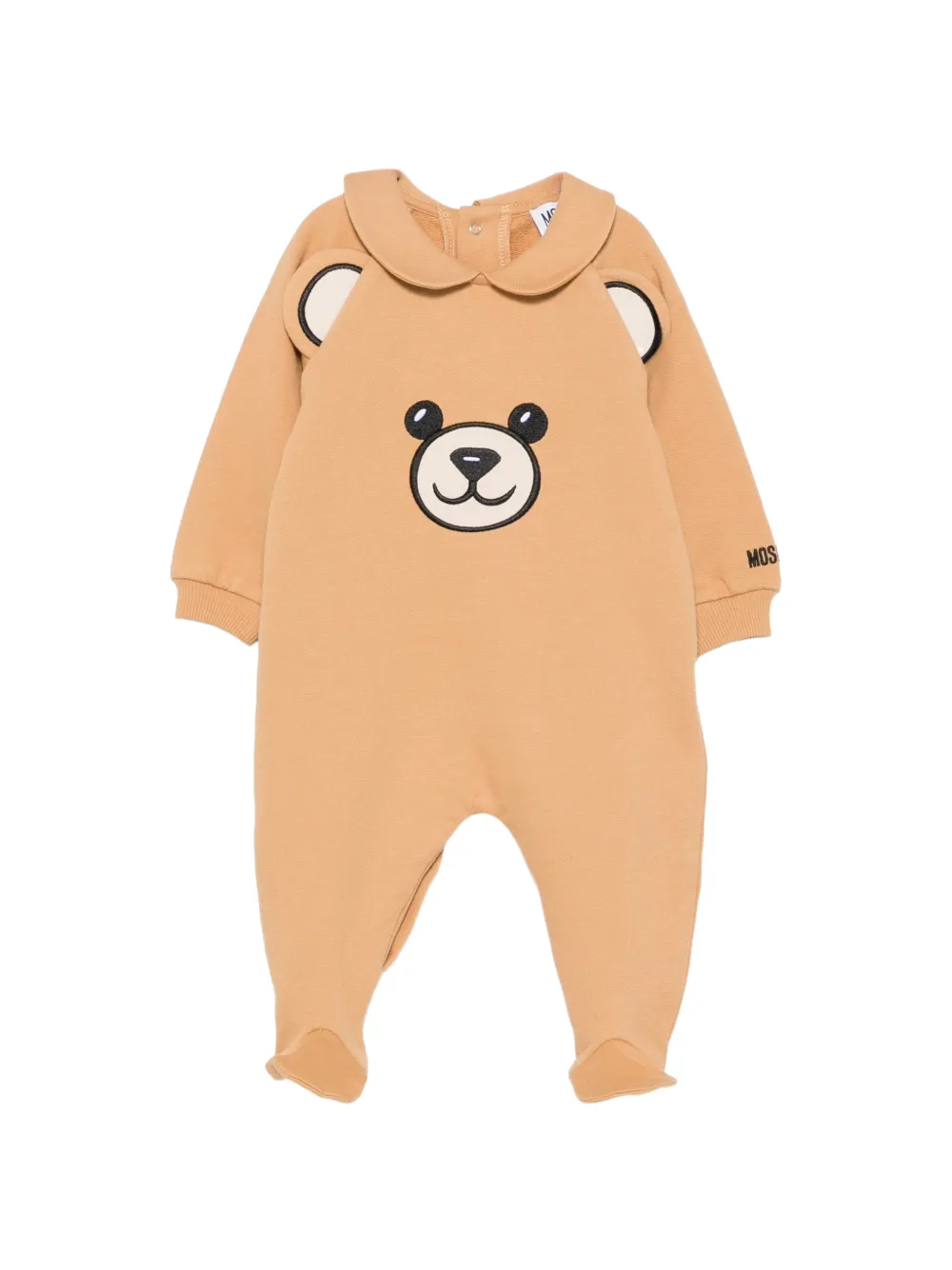 Moschino Kids Teddy Bear embroidered sleepsuit - Toni neutri