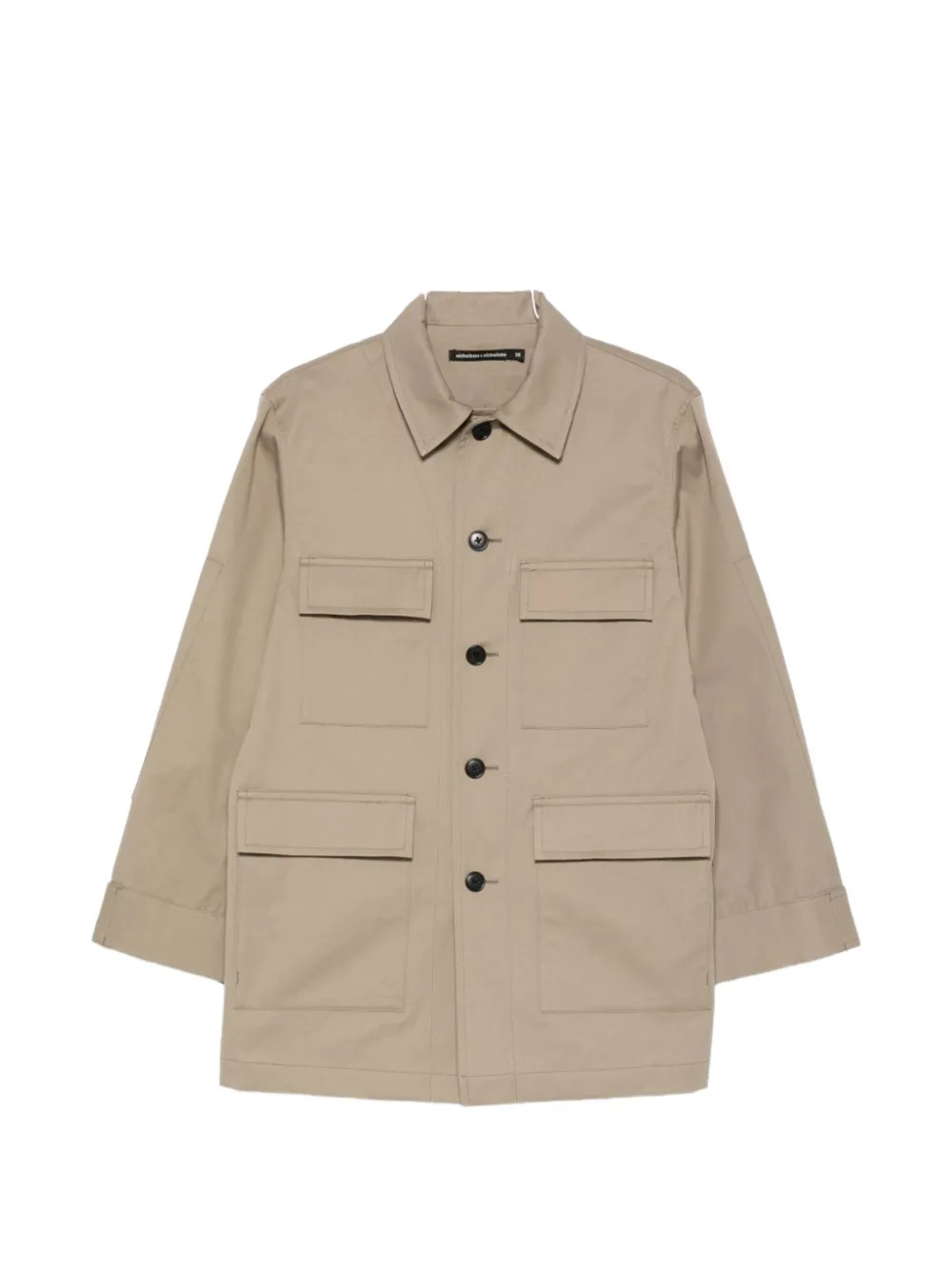 nicholson & nicholson multi-pocket button-up coat - Toni neutri