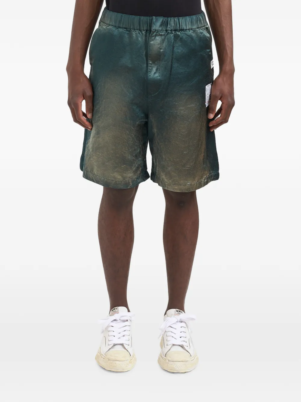 Maison MIHARA YASUHIRO sun-fade satin Bermuda shorts