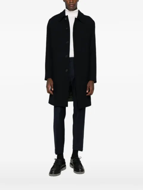 Manuel Ritz herringbone-weave single-breasted coat