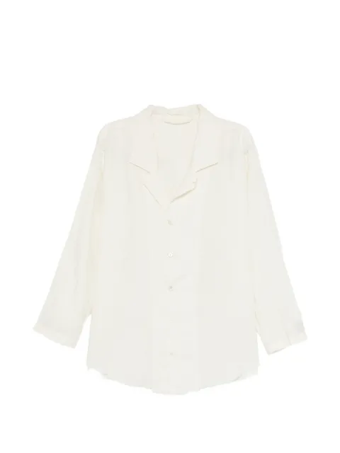 Atelier Suppan frayed-hem long-sleeve shirt