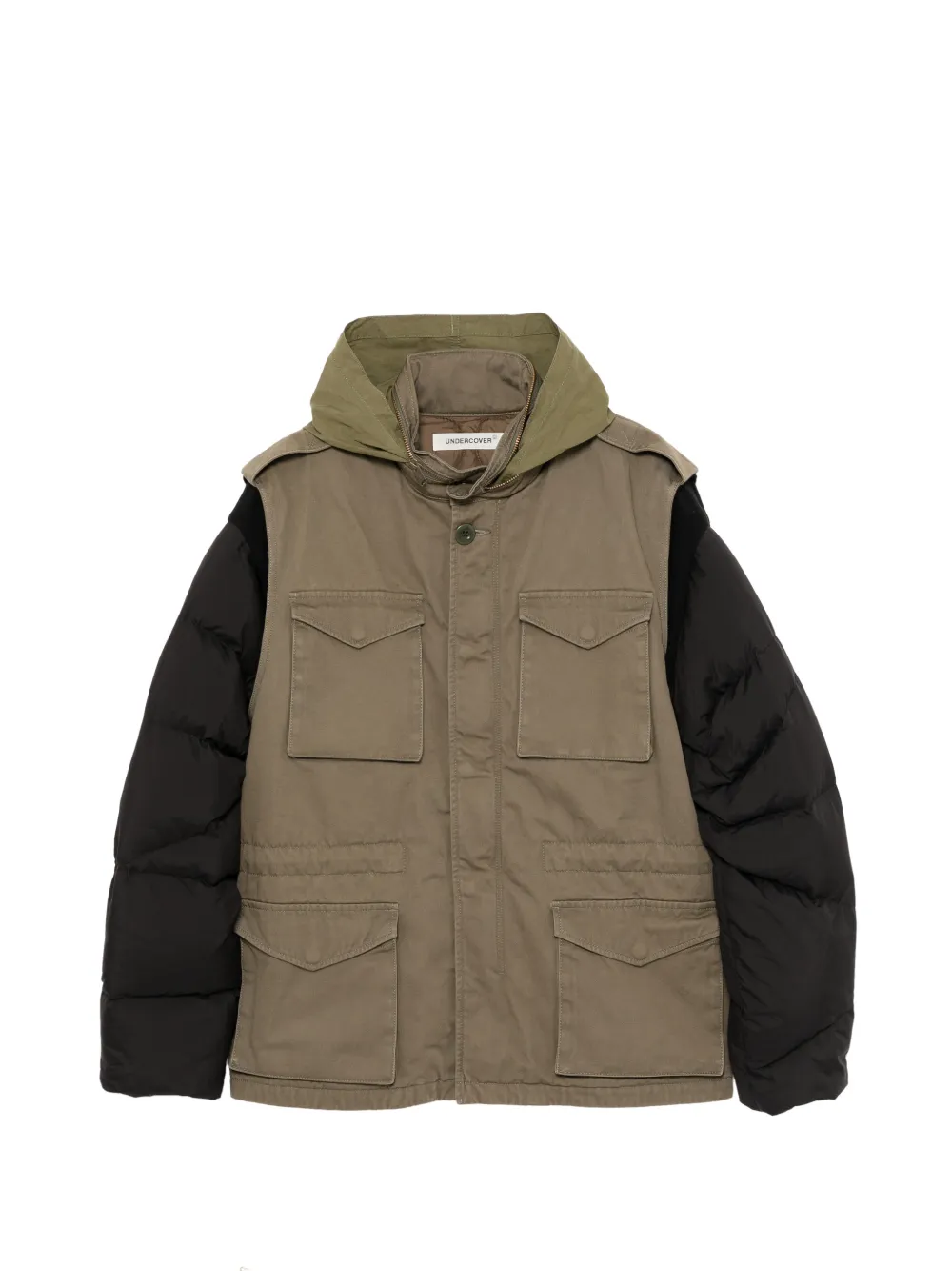 Undercover padded-sleeve military jacket - Vert Undercover padded-sleeve military jacket - Vert